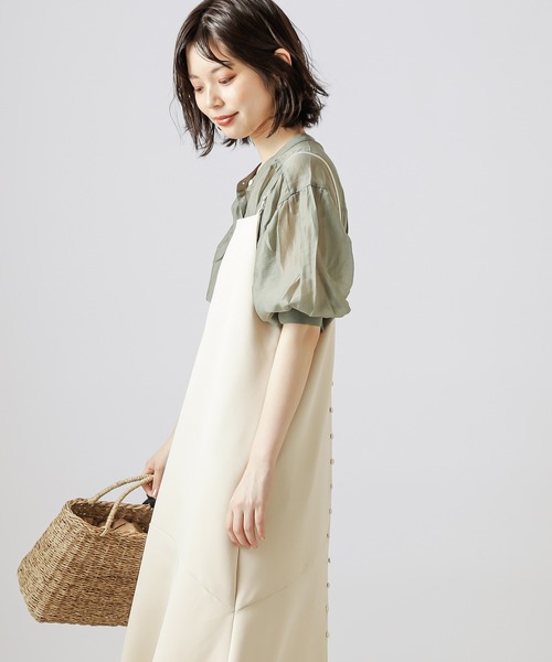 natural couture（ナチュラルクチュール）の「シアーカルゼギャザーブラウス（シャツ/ブラウス・レディース・ブラック/カーキ/アイボリー/ラベンダー/レンガ・FREE）」の16枚目の写真