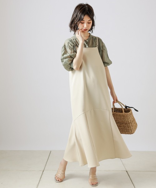 natural couture（ナチュラルクチュール）の「シアーカルゼギャザーブラウス（シャツ/ブラウス・レディース・ブラック/カーキ/アイボリー/ラベンダー/レンガ・FREE）」の11枚目の写真