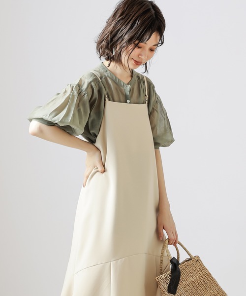 natural couture（ナチュラルクチュール）の「シアーカルゼギャザーブラウス（シャツ/ブラウス・レディース・ブラック/カーキ/アイボリー/ラベンダー/レンガ・FREE）」の19枚目の写真