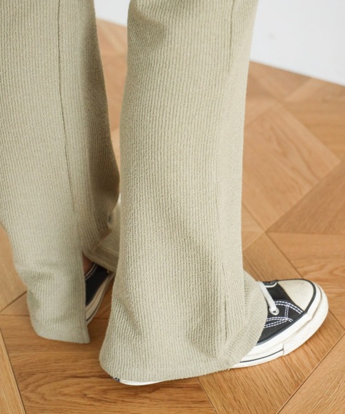 Auntie Rosa Holiday（アンティローザホリデー）の「ループテレコスリットフレアレギンスパンツ（レギンス/スパッツ・レディース・チャコールグレー/モカ/カーキ・FREE）」の12枚目の写真