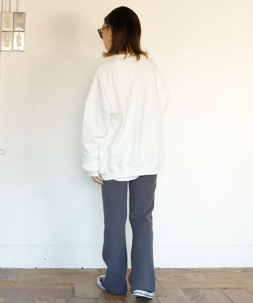 Auntie Rosa Holiday（アンティローザホリデー）の「ループテレコスリットフレアレギンスパンツ（レギンス/スパッツ・レディース・チャコールグレー/モカ/カーキ・FREE）」の20枚目の写真