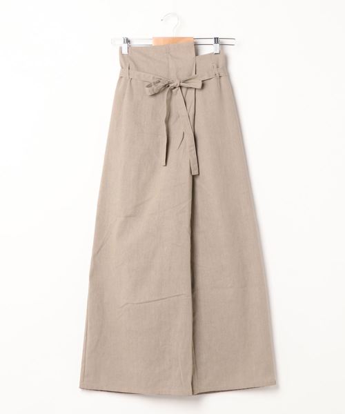 KOBE LETTUCE（コウベレタス）の「リネンブレンドアシメラップパンツ（その他パンツ・レディース・ベージュ/カーキ/アイボリー/モカ・FREE）」の19枚目の写真