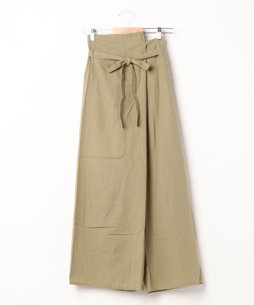 KOBE LETTUCE（コウベレタス）の「リネンブレンドアシメラップパンツ（その他パンツ・レディース・ベージュ/カーキ/アイボリー/モカ・FREE）」の6枚目の写真