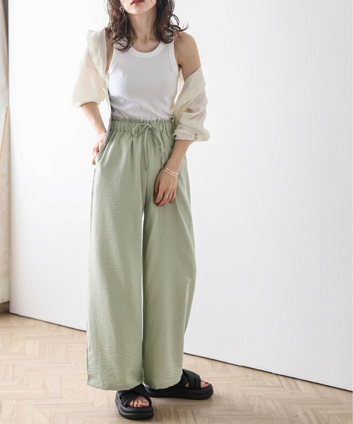 SUGAR BISKET(シュガービスケット)の「冷感リラックスパンツ(その他パンツ・レディース・ホワイト/ブラック/ベージュ/オリーブ/ブルー/ライトブラウン/グリーン・M/L)」の5枚目の写真