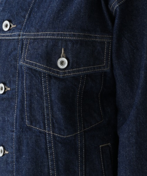 未使用❗️aa. デニム ノーカラージャケット ブラック A part by（アパートバイ）の「ノーカラーGジャンFW 914990（デニム