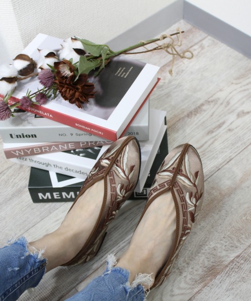 VIVIAN(ヴィヴィアン)の「フラットチャイナシューズ(バレエシューズ・レディース・ブラック/グレー系その他7/グリーン・M/LL/L/S)」の8枚目の写真