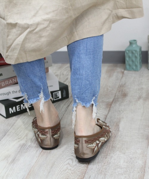 VIVIAN(ヴィヴィアン)の「フラットチャイナシューズ(バレエシューズ・レディース・ブラック/グレー系その他7/グリーン・M/LL/L/S)」の11枚目の写真