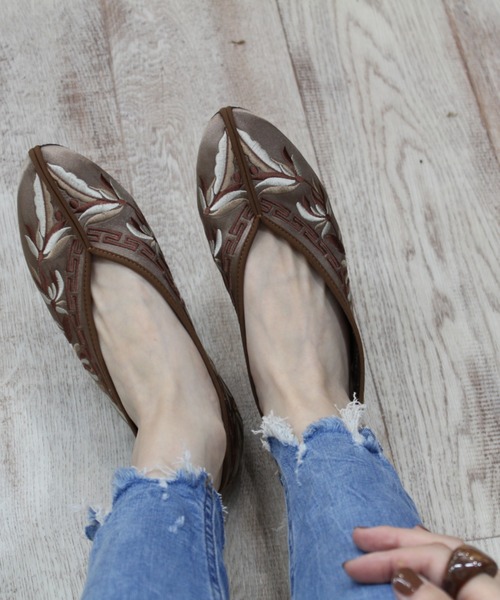 VIVIAN(ヴィヴィアン)の「フラットチャイナシューズ(バレエシューズ・レディース・ブラック/グレー系その他7/グリーン・M/LL/L/S)」の14枚目の写真