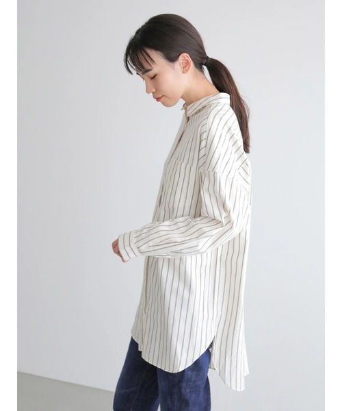 AMERICAN HOLIC(アメリカンホリック)の「バックスリット綿ビエラシャツチュニック2 ○*(シャツ/ブラウス・レディース・アイボリー/ベージュ/チェック/ストライプ・FREE)」の20枚目の写真