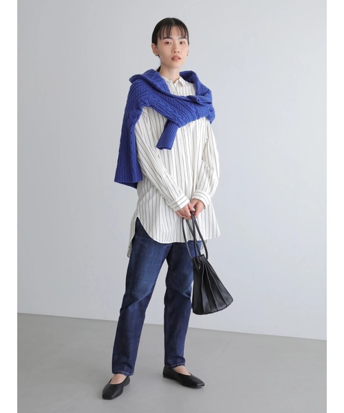 AMERICAN HOLIC(アメリカンホリック)の「バックスリット綿ビエラシャツチュニック2 ○*(シャツ/ブラウス・レディース・アイボリー/ベージュ/チェック/ストライプ・FREE)」の7枚目の写真