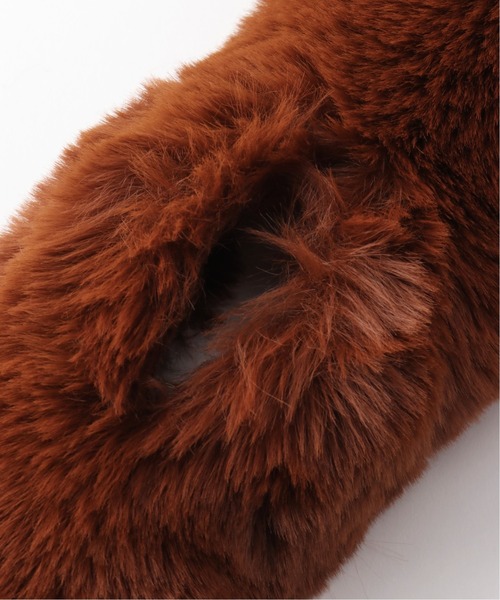 Simplicite（サンプリシテ）の「ECOファーボリュームサシコミマフラー（マフラー・レディース・ベージュ/グレー/ブラウン系その他/ベージュ系その他・FREE）」の9枚目の写真