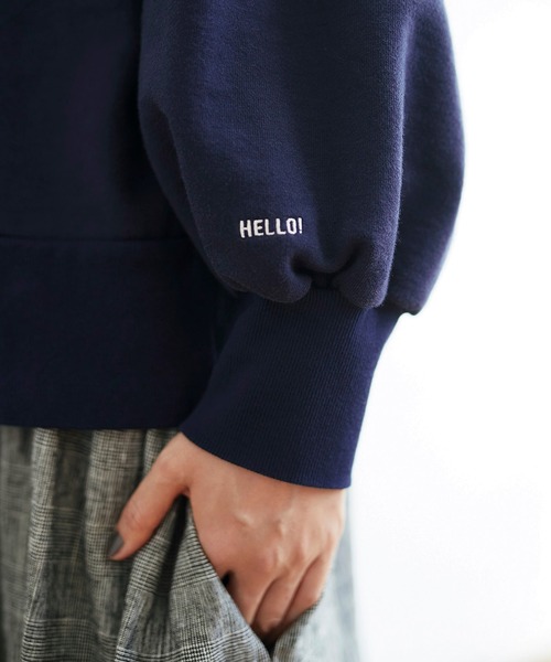 マディソンブルー　ネイビー Hello トレーナー MADISONBLUEの別注HELLOスウェット【STANDARD BOOK 2023Autumn
