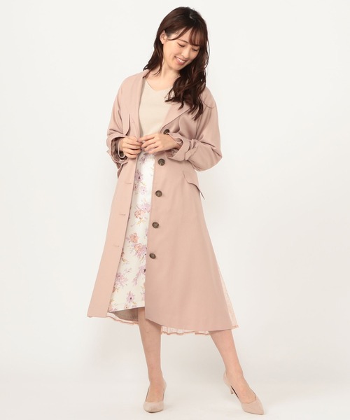 セール Passe レッセパッセ のファッション Laisse バックレーストレンチコート トレンチコート