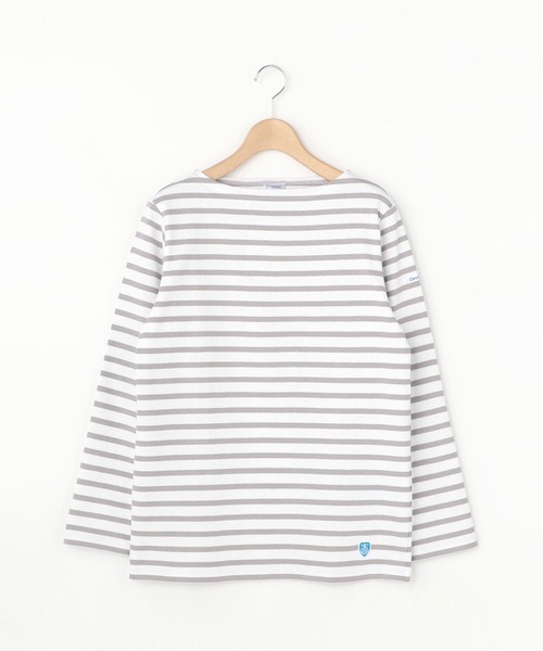 ORCIVAL（オーシバル）の「◇【ORCIVAL】コットンロードフレンチバスクシャツ STRIPE WOMEN（Tシャツ/カットソー・レディース・ブラック系その他/E/F/Navy/B/グレー系その他/A/D/C/Nat/G/I/H・0/1/2）」の2枚目の写真