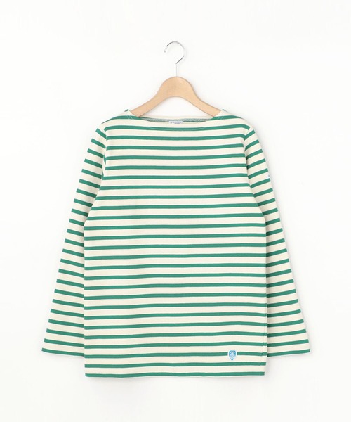 ORCIVAL（オーシバル）の「◇【ORCIVAL】コットンロードフレンチバスクシャツ STRIPE WOMEN（Tシャツ/カットソー・レディース・ブラック系その他/E/F/Navy/B/グレー系その他/A/D/C/Nat/G/I/H・0/1/2）」の3枚目の写真