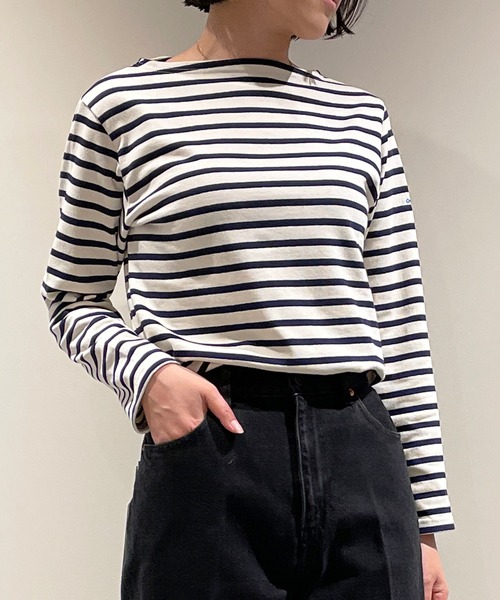 ORCIVAL（オーシバル）の「◇【ORCIVAL】コットンロードフレンチバスクシャツ STRIPE WOMEN（Tシャツ/カットソー・レディース・ブラック系その他/E/F/Navy/B/グレー系その他/A/D/C/Nat/G/I/H・0/1/2）」の14枚目の写真