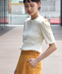 Ray BEAMS | Ray BEAMS / テレコ タック ショルダー Tシャツ(Tシャツ/カットソー)
