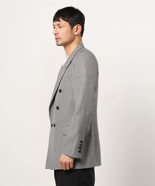 LITTLEBIG（リトルビッグ）の「LITTLEBIG Houndstooth Double Breasted Jacket (LB211-JK08)（テーラードジャケット・メンズ・ホワイト・46/48/44）」の3枚目の写真
