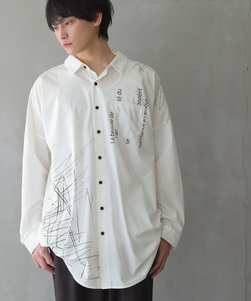 osharewalker（オシャレウォーカー）の「【廃盤】『アシメデザインプリントシャツ』（シャツ/ブラウス・レディース・オフホワイト・1/2）」の17枚目の写真