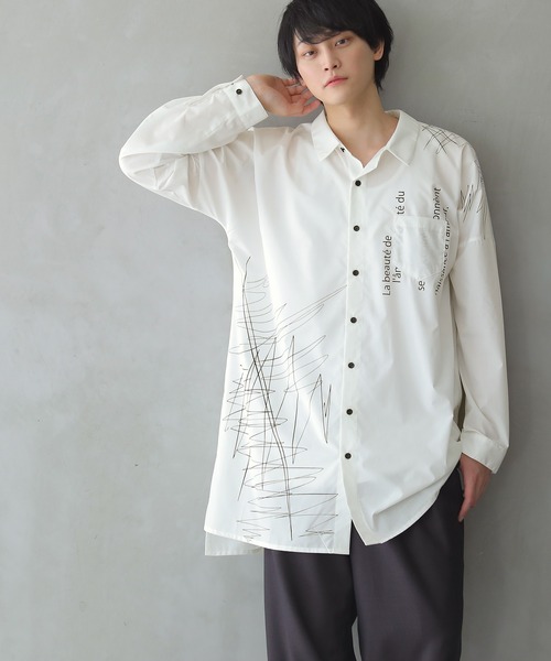 osharewalker（オシャレウォーカー）の「【廃盤】『アシメデザインプリントシャツ』（シャツ/ブラウス・レディース・オフホワイト・1/2）」の18枚目の写真