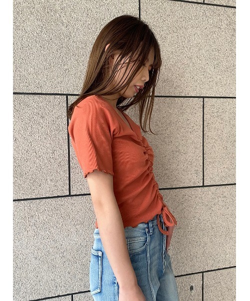 one way(ワンウェイ)の「【oneway】メロードロストトップス(Tシャツ/カットソー・レディース・ホワイト/ブラック/オレンジ/ライトグリーン/ダークグリーン/ライトブルー/パープル・FREE)」の14枚目の写真