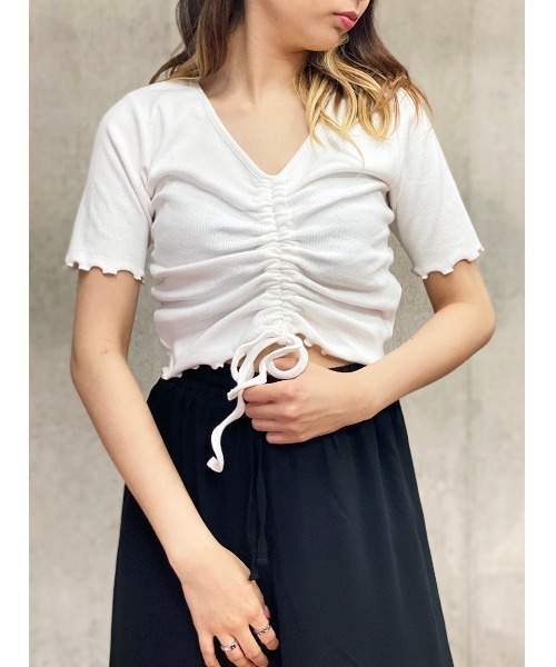 one way(ワンウェイ)の「【oneway】メロードロストトップス(Tシャツ/カットソー・レディース・ホワイト/ブラック/オレンジ/ライトグリーン/ダークグリーン/ライトブルー/パープル・FREE)」の19枚目の写真