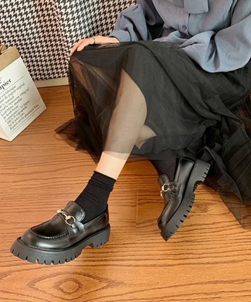 aimoha（アイモハ）の「レトロ風ローファー（ローファー・レディース・ブラック・24.0cm/23.5cm/23.0cm/24.5cm/25.0cm/22.5cm）」の11枚目の写真