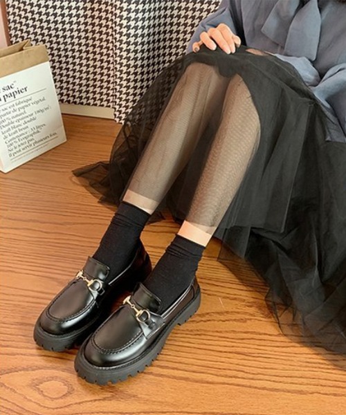 aimoha（アイモハ）の「レトロ風ローファー（ローファー・レディース・ブラック・24.0cm/23.5cm/23.0cm/24.5cm/25.0cm/22.5cm）」の15枚目の写真