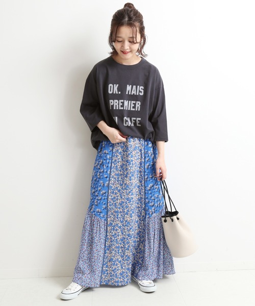 SLOBE IENA（スローブイエナ）の「OKグラフィックロゴBIGTシャツ【手洗い可能】◆（Tシャツ/カットソー・レディース・ホワイト/グレー・FREE）」の17枚目の写真