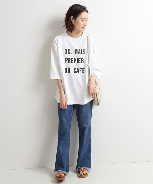 OKグラフィックロゴBIGTシャツ【手洗い可能】◇（Tシャツ