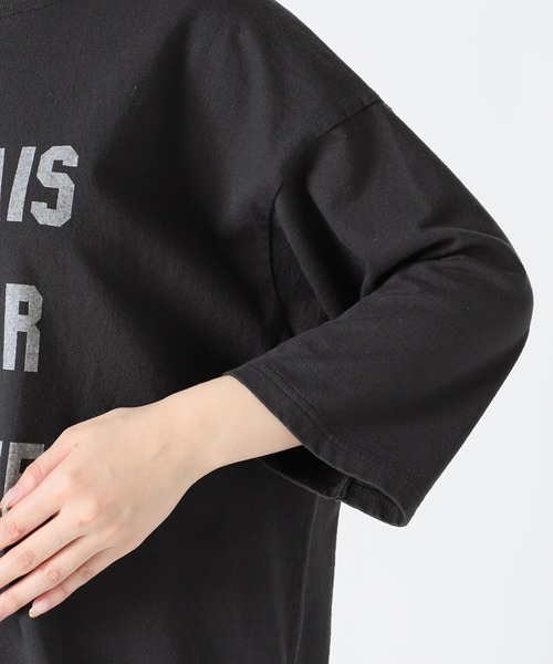 SLOBE IENA（スローブイエナ）の「OKグラフィックロゴBIGTシャツ【手洗い可能】◆（Tシャツ/カットソー・レディース・ホワイト/グレー・FREE）」の18枚目の写真