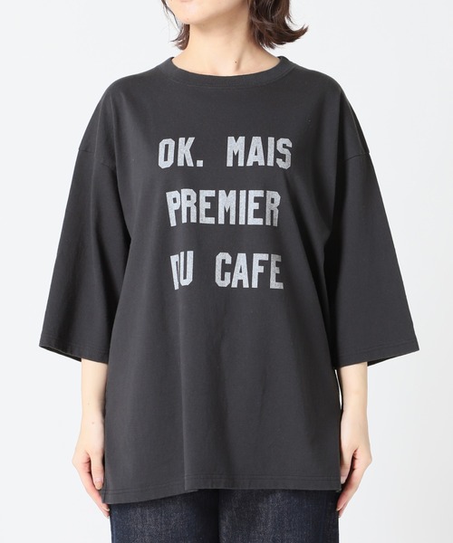 SLOBE IENA（スローブイエナ）の「OKグラフィックロゴBIGTシャツ【手洗い可能】◆（Tシャツ/カットソー・レディース・ホワイト/グレー・FREE）」の3枚目の写真