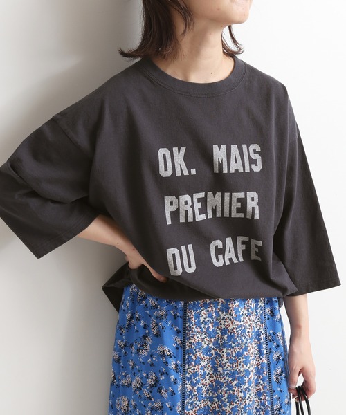 SLOBE IENA（スローブイエナ）の「OKグラフィックロゴBIGTシャツ【手洗い可能】◆（Tシャツ/カットソー・レディース・ホワイト/グレー・FREE）」の20枚目の写真