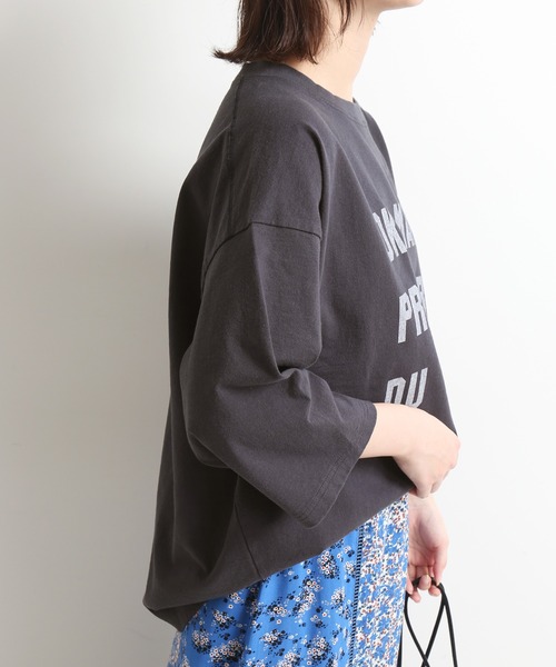 SLOBE IENA（スローブイエナ）の「OKグラフィックロゴBIGTシャツ【手洗い可能】◆（Tシャツ/カットソー・レディース・ホワイト/グレー・FREE）」の15枚目の写真
