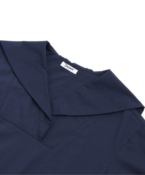 Otonato（オトナト）の「セーラーワンピース_ママ【親子でおそろいリンクコーデ】（ワンピース・レディース・ネイビー/オフホワイト・MEDIUM）」の3枚目の写真