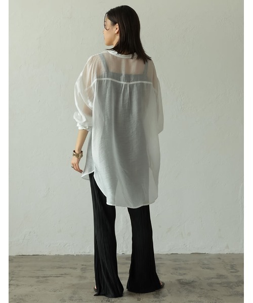 Re:EDIT(リエディ)の「マットボドレープリーツキックフレアパンツ(その他パンツ・レディース・ベージュ/ブルーグリーン/ブラック/オフホワイト・AS/BM/LARGE/SMALL/AM/BS/MEDIUM)」の5枚目の写真