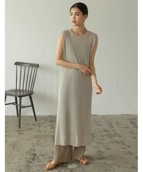 Re:EDIT(リエディ)の「マットボドレープリーツキックフレアパンツ(その他パンツ・レディース・ベージュ/ブルーグリーン/ブラック/オフホワイト・AS/BM/LARGE/SMALL/AM/BS/MEDIUM)」の12枚目の写真