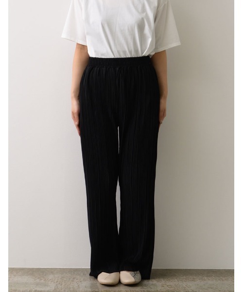 Re:EDIT(リエディ)の「マットボドレープリーツキックフレアパンツ(その他パンツ・レディース・ベージュ/ブルーグリーン/ブラック/オフホワイト・AS/BM/LARGE/SMALL/AM/BS/MEDIUM)」の8枚目の写真