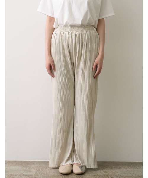 Re:EDIT(リエディ)の「マットボドレープリーツキックフレアパンツ(その他パンツ・レディース・ベージュ/ブルーグリーン/ブラック/オフホワイト・AS/BM/LARGE/SMALL/AM/BS/MEDIUM)」の15枚目の写真