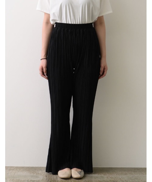 Re:EDIT(リエディ)の「マットボドレープリーツキックフレアパンツ(その他パンツ・レディース・ベージュ/ブルーグリーン/ブラック/オフホワイト・AS/BM/LARGE/SMALL/AM/BS/MEDIUM)」の16枚目の写真