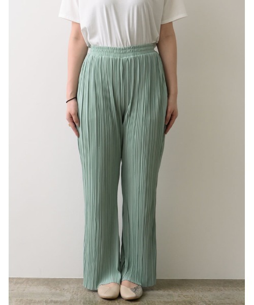 Re:EDIT(リエディ)の「マットボドレープリーツキックフレアパンツ(その他パンツ・レディース・ベージュ/ブルーグリーン/ブラック/オフホワイト・AS/BM/LARGE/SMALL/AM/BS/MEDIUM)」の10枚目の写真