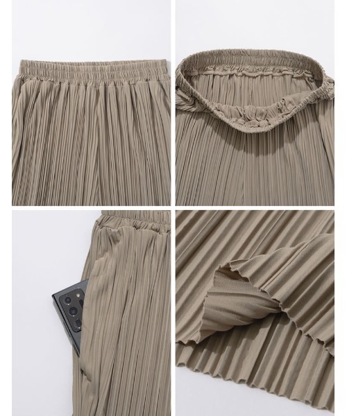 Re:EDIT(リエディ)の「マットボドレープリーツキックフレアパンツ(その他パンツ・レディース・ベージュ/ブルーグリーン/ブラック/オフホワイト・AS/BM/LARGE/SMALL/AM/BS/MEDIUM)」の20枚目の写真