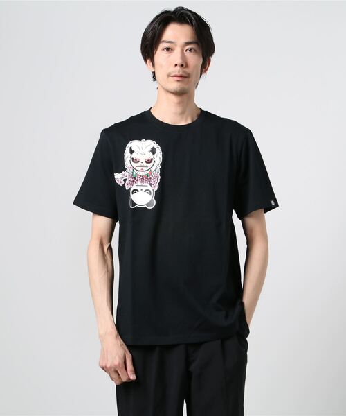 HIPANDA（ハイパンダ）の「HIPANDA ハイパンダ メンズ 歌舞伎プリント 半袖Tシャツ（Tシャツ/カットソー・メンズ・ホワイト/ブラック・MEDIUM/SMALL/XX-LARGE/X-LARGE/LARGE）」の12枚目の写真