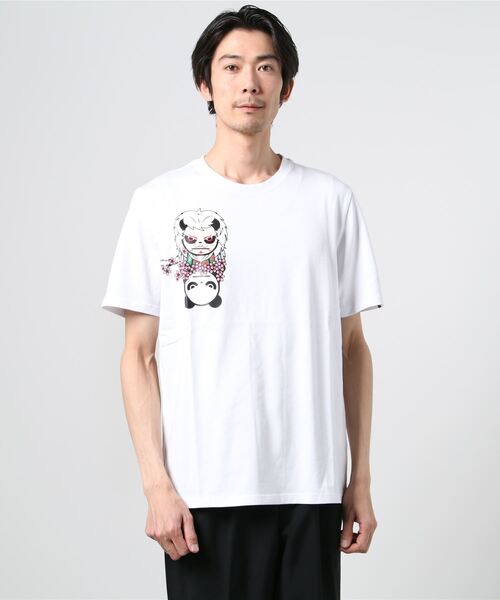 HIPANDA（ハイパンダ）の「HIPANDA ハイパンダ メンズ 歌舞伎プリント 半袖Tシャツ（Tシャツ/カットソー・メンズ・ホワイト/ブラック・MEDIUM/SMALL/XX-LARGE/X-LARGE/LARGE）」の11枚目の写真