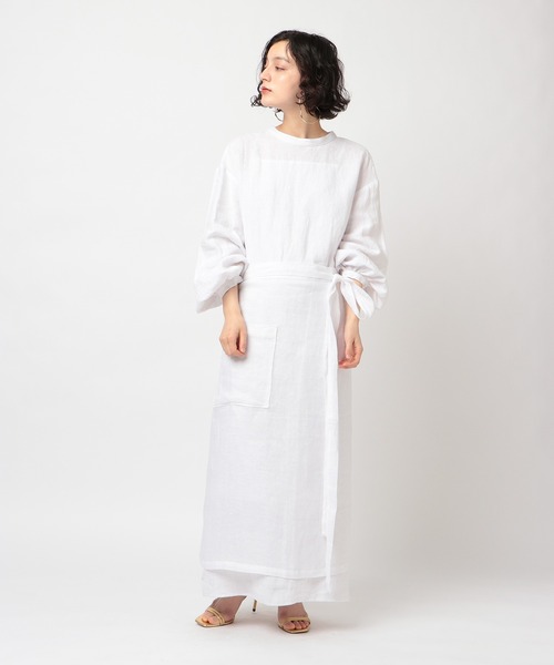 ETRE TOKYO スタンドネックエプロンワンピース 美品 ETRE TOKYO（エトレトウキョウ）の「スタンドネックエプロン