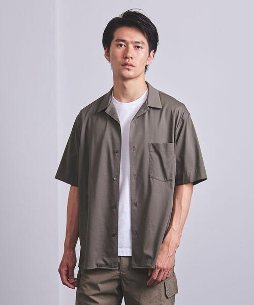 UNITED ARROWS（ユナイテッドアローズ）の「＜UNITED ARROWS＞ スムース オープンカラーシャツ（シャツ/ブラウス・メンズ・オフホワイト/オリーブ/ダークグレー/ダークブラウン/ライム/ライトグレー・SMALL/MEDIUM/X-LARGE/LARGE）」の5枚目の写真