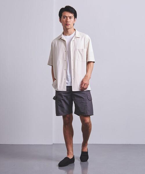 UNITED ARROWS（ユナイテッドアローズ）の「＜UNITED ARROWS＞ スムース オープンカラーシャツ（シャツ/ブラウス・メンズ・オフホワイト/オリーブ/ダークグレー/ダークブラウン/ライム/ライトグレー・SMALL/MEDIUM/X-LARGE/LARGE）」の17枚目の写真
