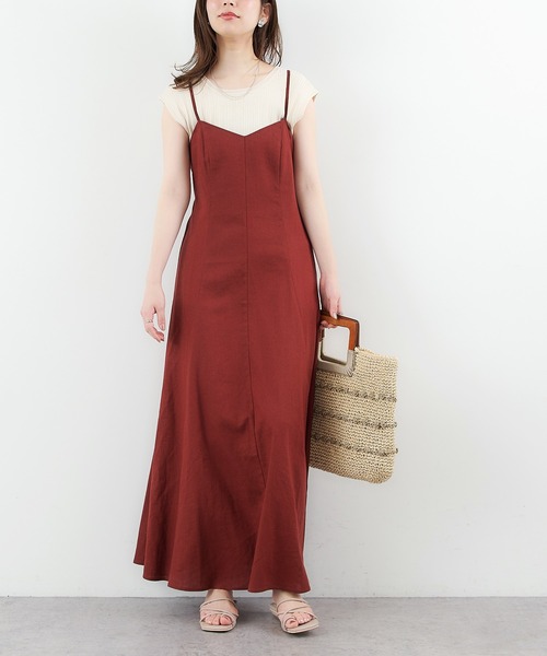 Web限定 リネン混バックリボン大人ワンピース ワンピース Natural Couture ナチュラルクチュール のファッション通販 Zozotown