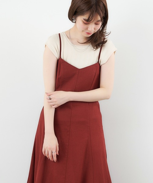 natural couture（ナチュラルクチュール）の「【WEB限定】リネン混バックリボン大人ワンピース（ワンピース・レディース・ブラック/ベージュ/レッド系その他/ライトベージュ・MEDIUM/LARGE）」の14枚目の写真