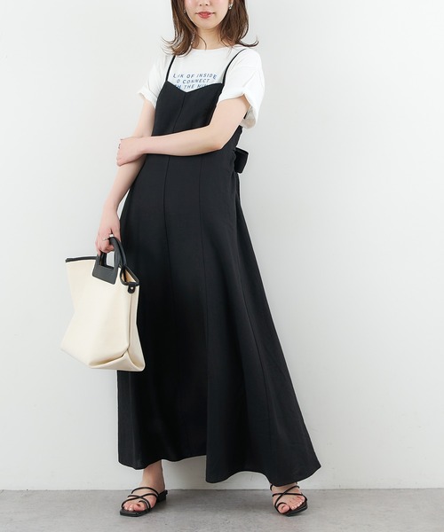 natural couture（ナチュラルクチュール）の「【WEB限定】リネン混バックリボン大人ワンピース（ワンピース・レディース・ブラック/ベージュ/レッド系その他/ライトベージュ・MEDIUM/LARGE）」の16枚目の写真